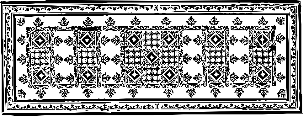 Black and White Pattern Clipart - Stylish Geometric Design