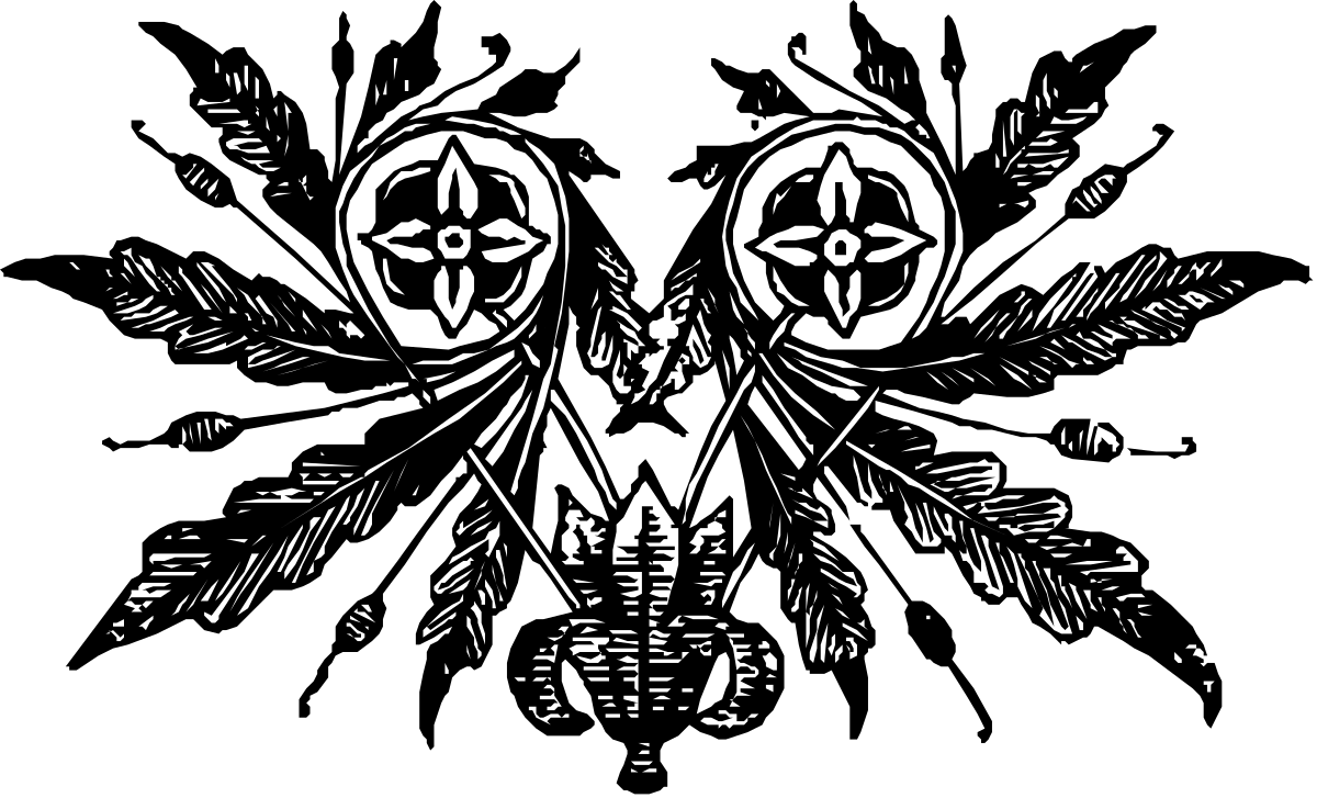 Black and White Drawing of Two People Clipart