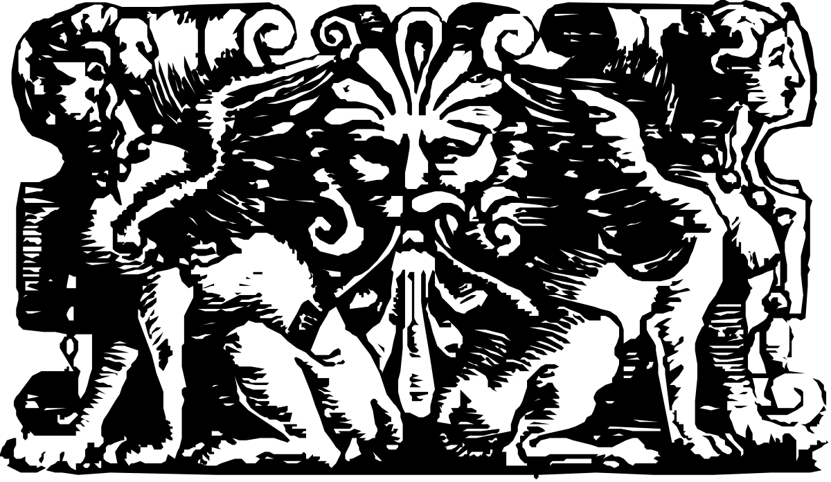 Black and White Drawing of Two Cats - Charming Clipart for Creative Projects