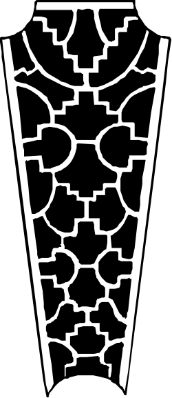 Black and White Silhouette of a Vase - Elegant Clipart Design