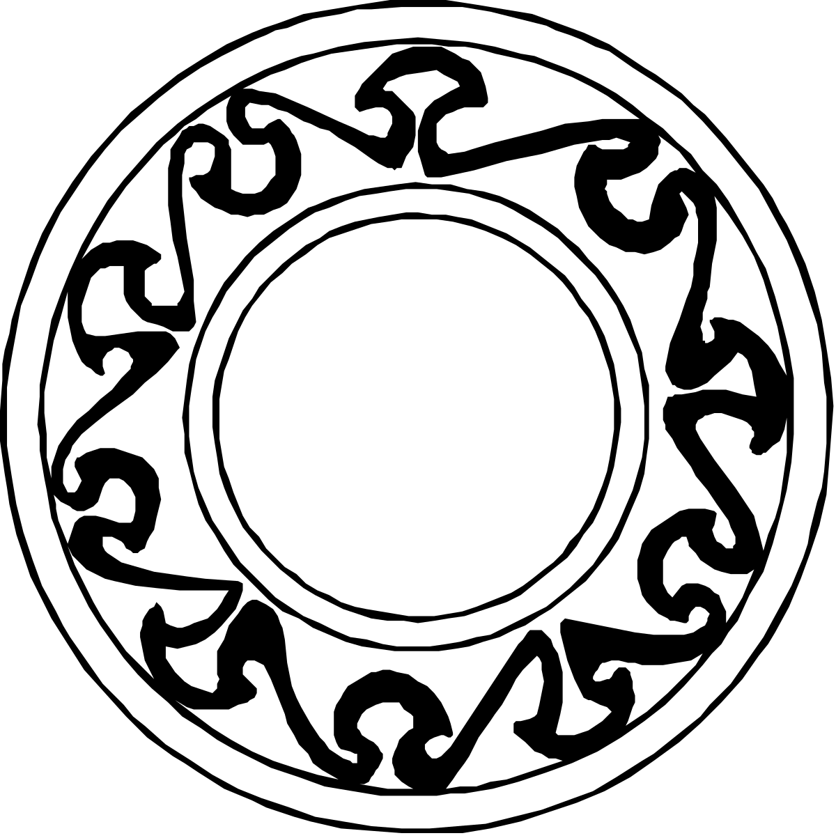 Circular Pattern Clipart  Unique Geometric Designs for Various Uses