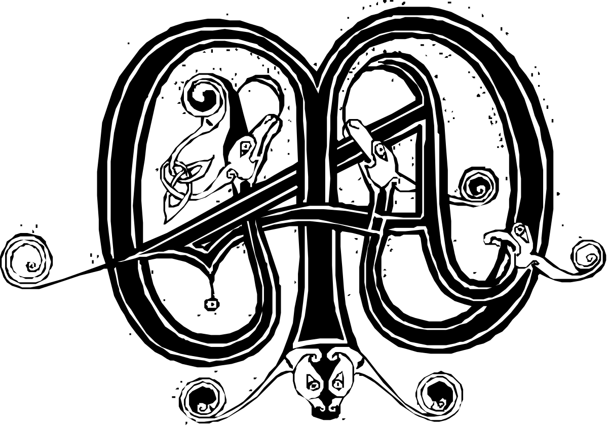 Letter Q Clipart with Black Background - Bold and Stylish Design