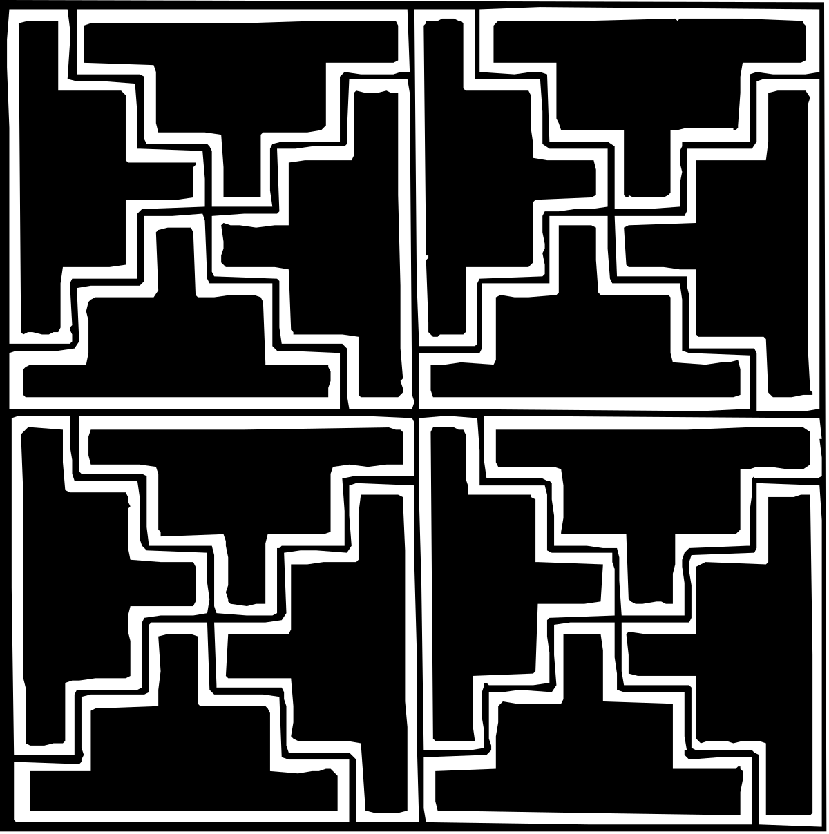 Square Shaped Clipart Set: Four Unique Squares for Creative Projects