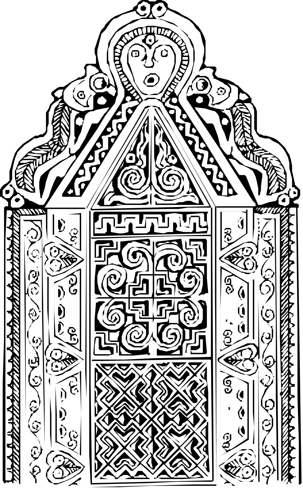 Black and White Door Clipart - Elegant Line Art for Your Projects