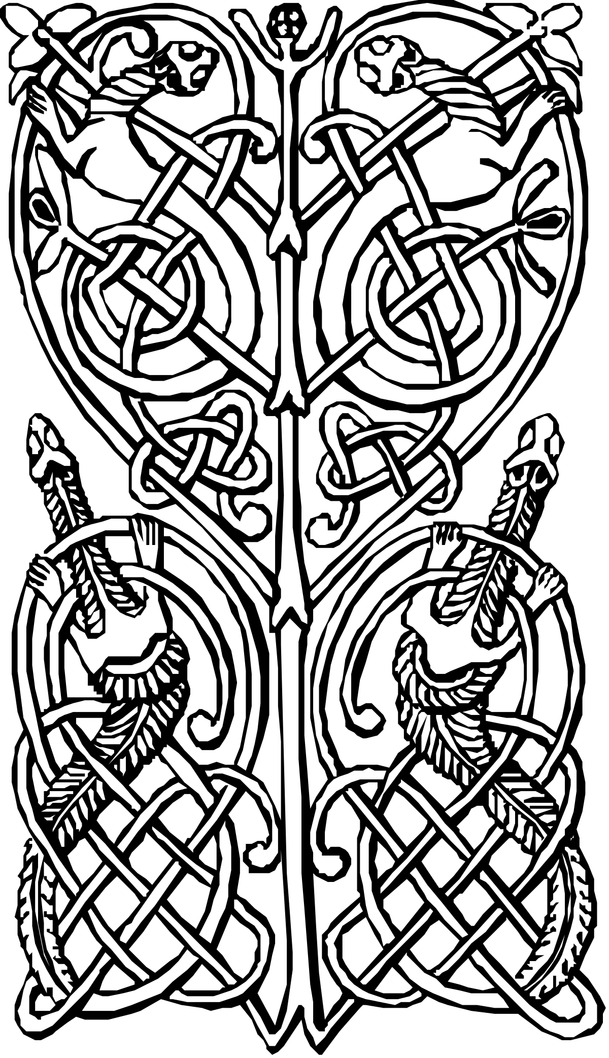 Celtic Heart Tattoo Design Clipart  Intricate Patterns for Creative Projects
