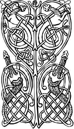 Celtic Heart Tattoo Design Clipart  Intricate Patterns for Creative Projects