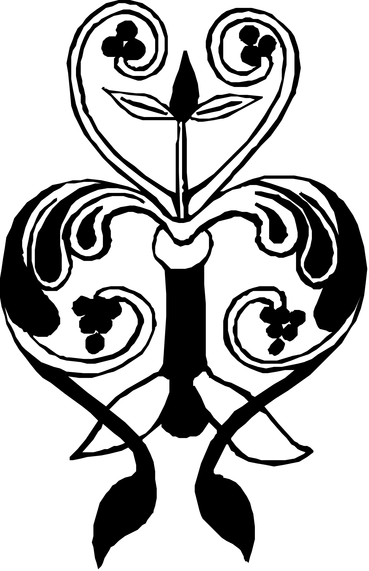 Black and White Hearts Clipart - Elegant Love Symbols