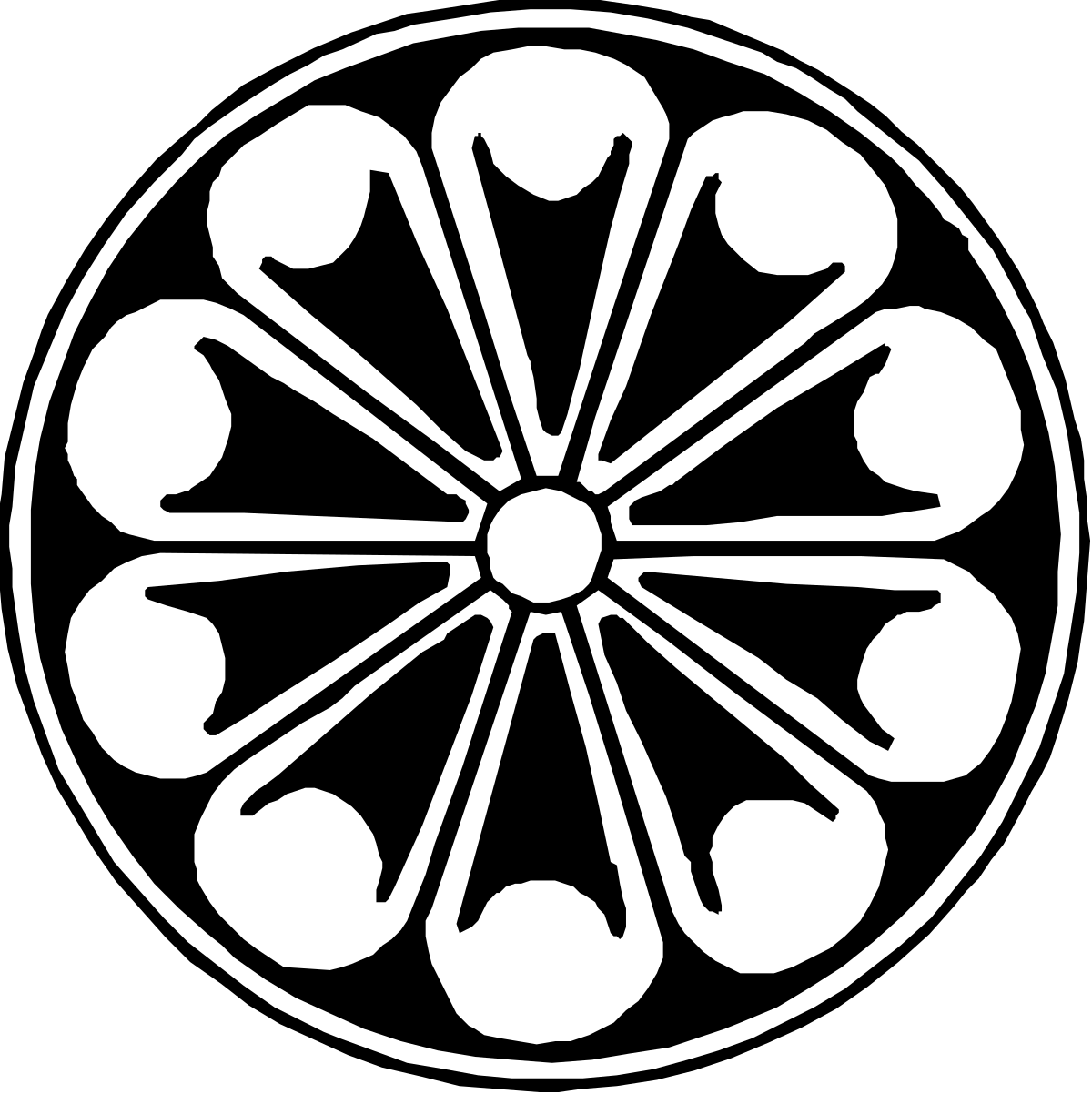 Flower Inside White Circle Clipart for Elegant Designs