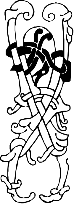 Cross Clipart: Elegant White Ink Drawing for Versatile Use