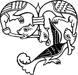 Angels Clipart: Enchanting Black and White Drawing of Two Seraphs