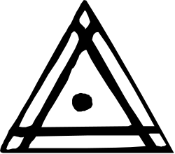 Triangle Clipart: Intricate Triangle Inside Design