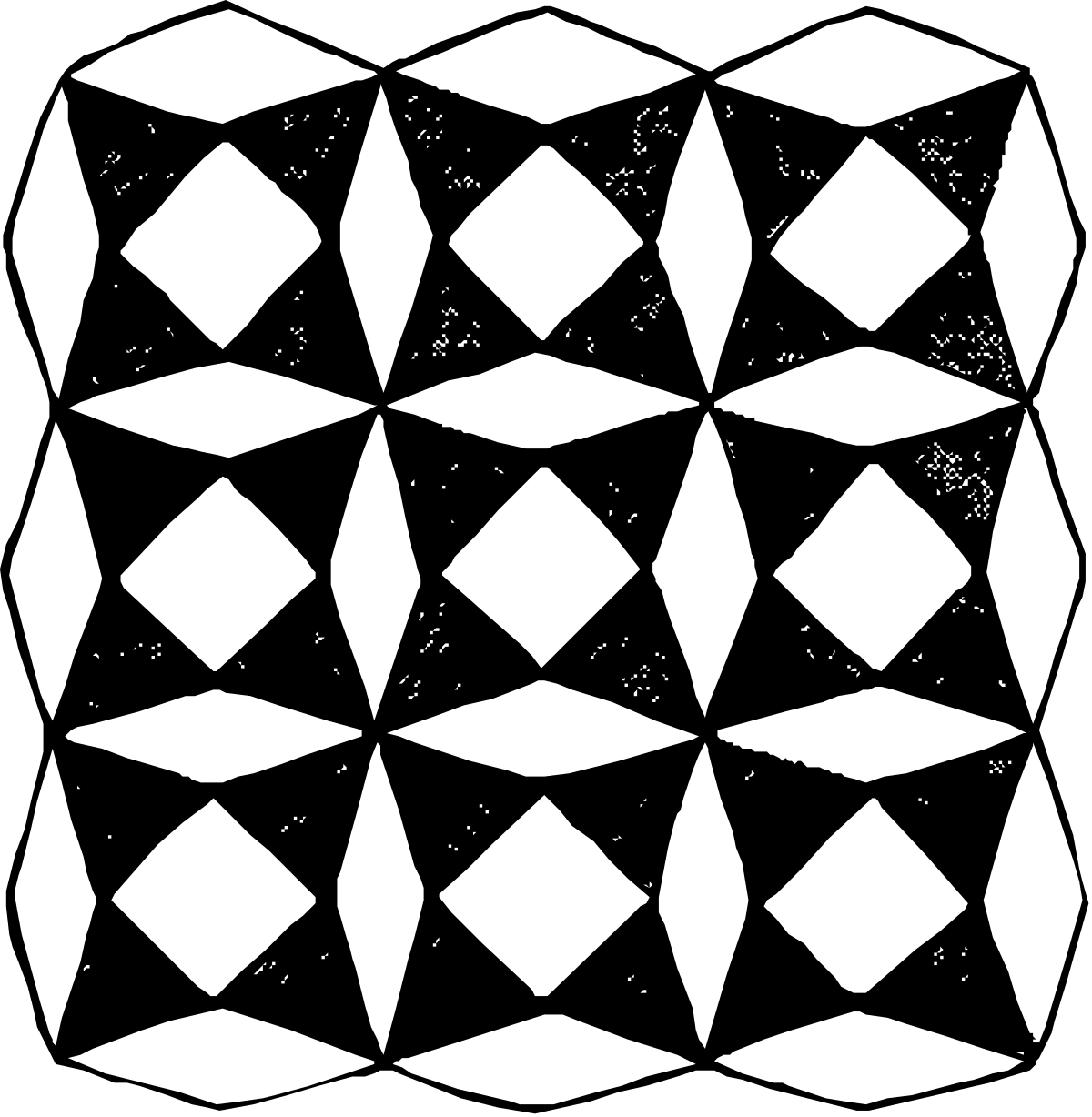 Black and White Square Pattern Clipart Design
