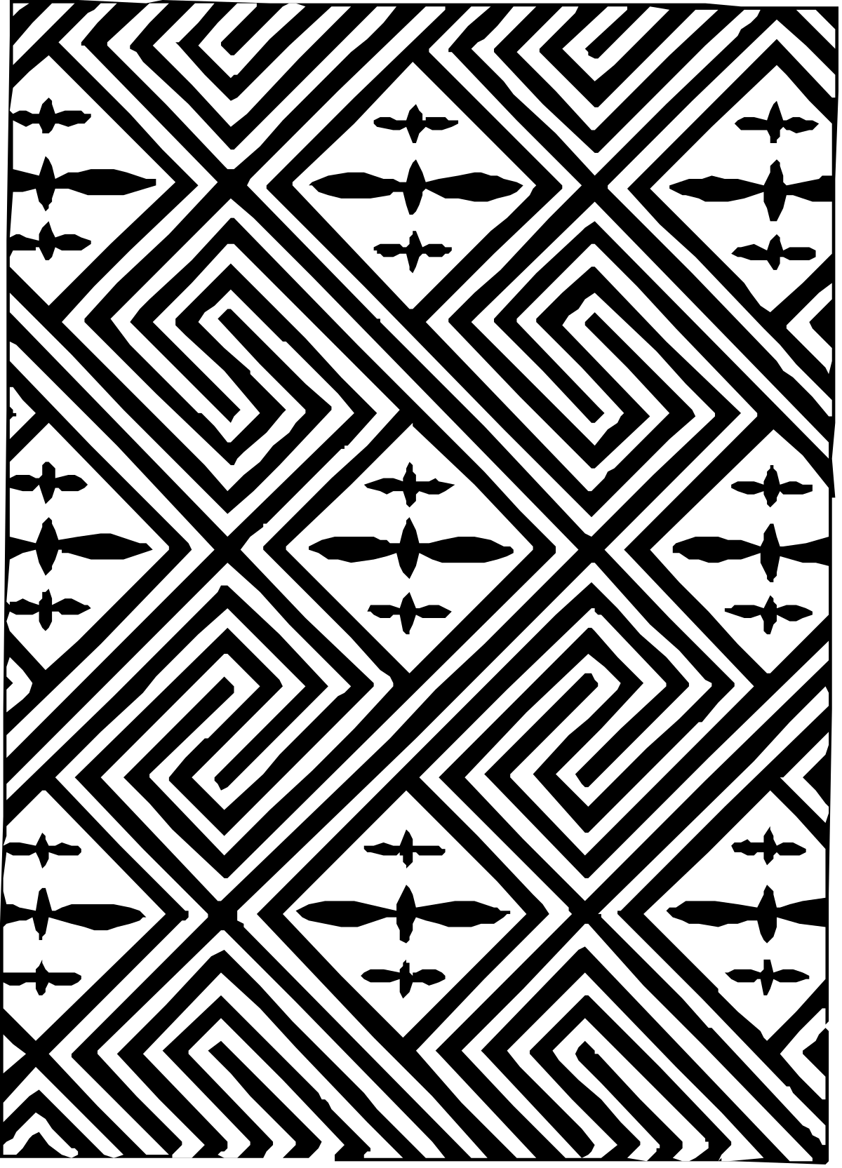 Black and White Square Pattern Clipart for Stunning Designs