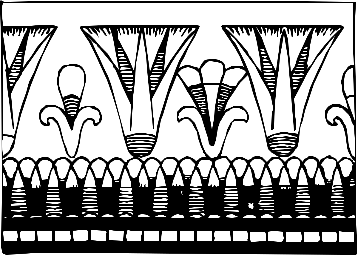a black and white drawing of a line of trees clip art png transparent Black and White Line of Trees Clipart for Nature Themes