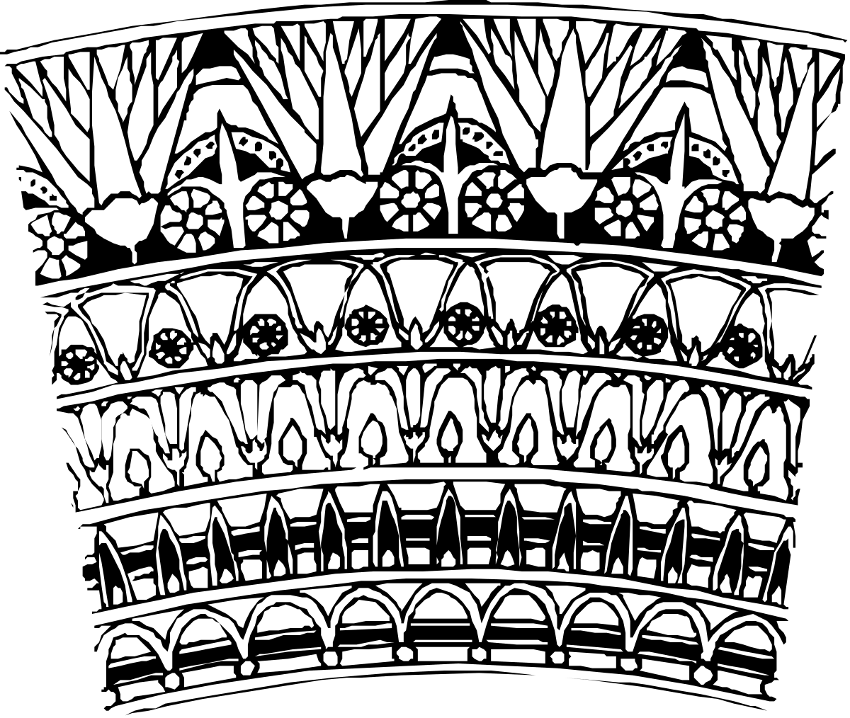 Crown Clipart: Elegant Black and White Crown Drawing