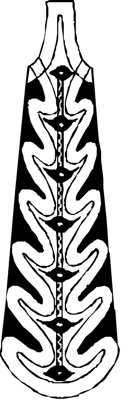 White Christmas Tree on Black Background Clipart