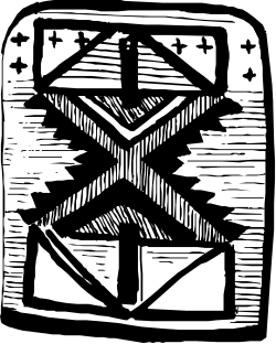 Black and White Cross Clipart - Elegant Religious Symbol