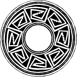 Circular Design with Central Circle Clipart for Versatile Use
