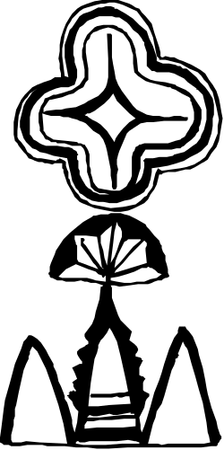 Mushroom Clipart - Black and White Illustration for Creative Uses