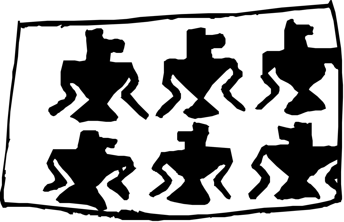 Black and White Silhouette of Group of People - Clipart Collection