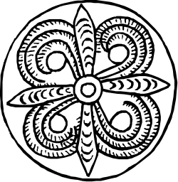 Flower Clipart: Elegant Black and White Floral Design