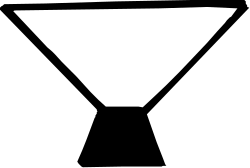 Striking White Triangle on Bold Black Background Clipart