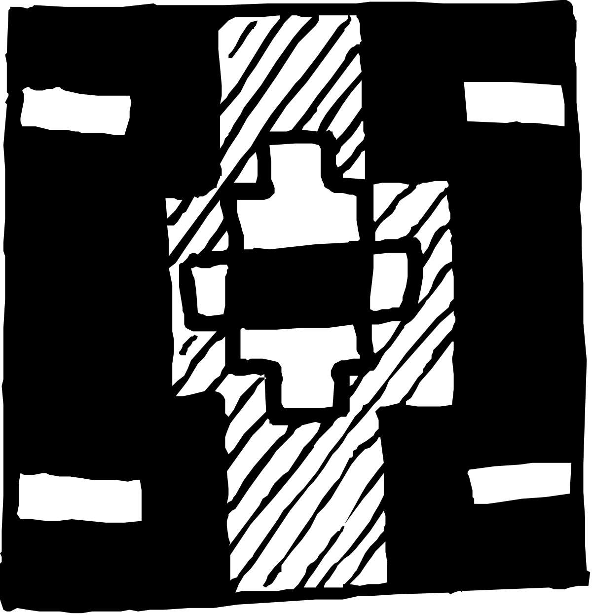 Cross Clipart: Elegant Black and White Design for Versatile Use