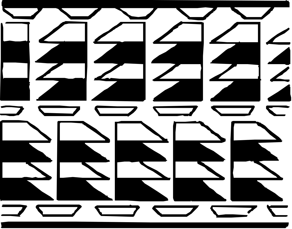 Nose Clipart: Black and White Arrow Pattern Design