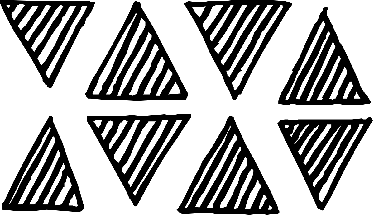 Diagonal Pattern Clipart: Bold Black and White Design