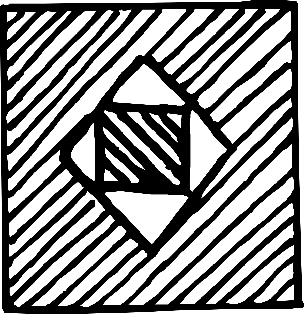 a black and white icon of a diamond clip art png transparent Diamonds Icon - Elegant Black and White Clipart Design