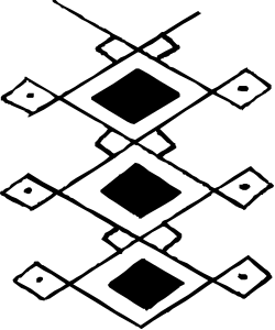 Geometric Pattern: Black and White Squares Clipart