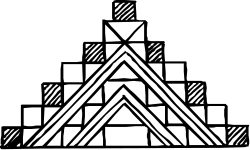 Pyramid with White Triangle on Top - Unique Clipart Design