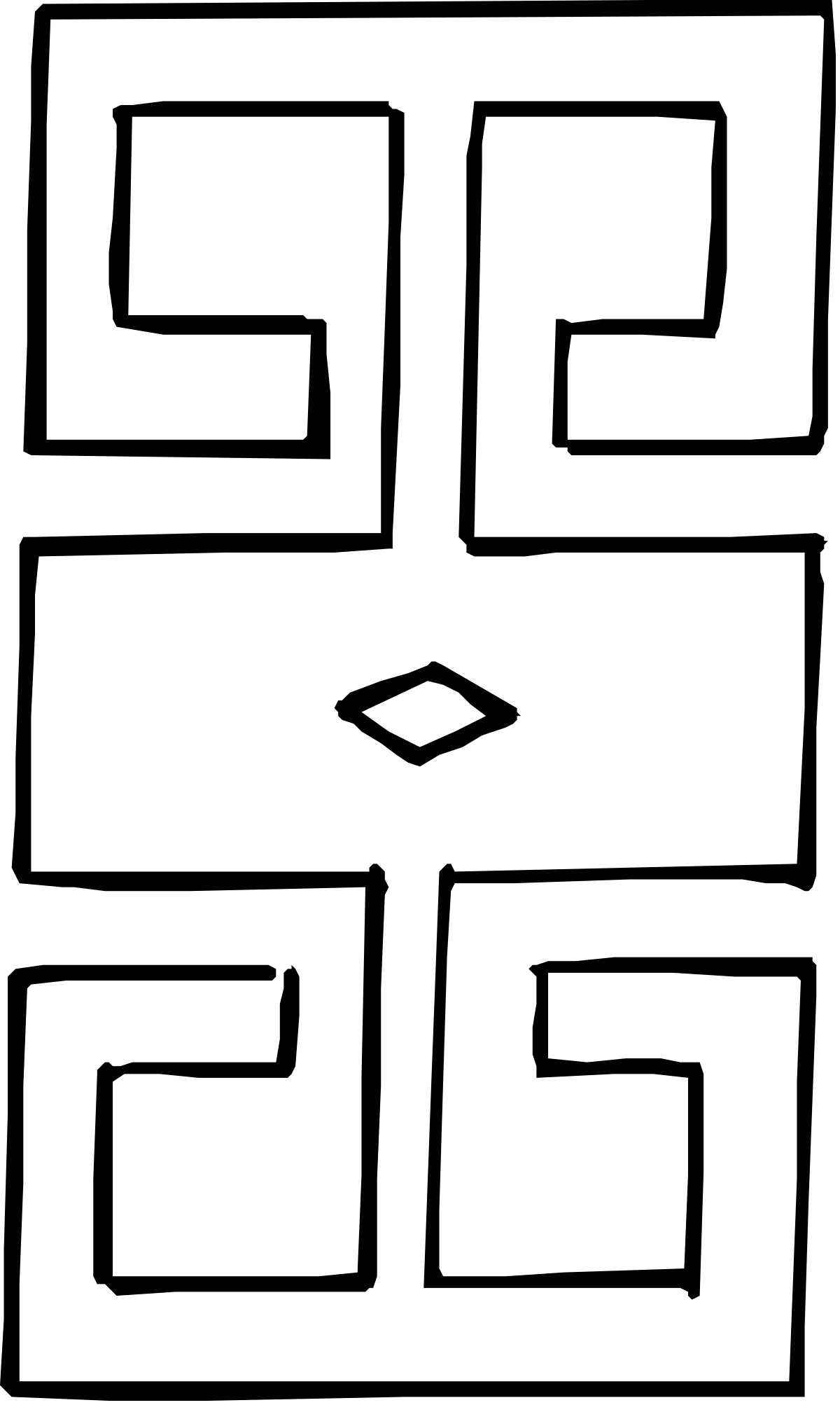 White Square on Black Background - Striking Minimalist Clipart