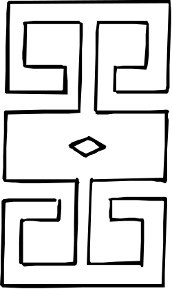 White Square on Black Background - Striking Minimalist Clipart