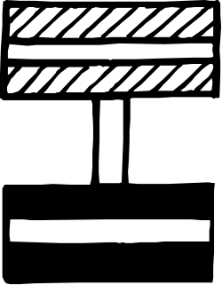 Construction Site Icon: Black and White Clipart for Projects