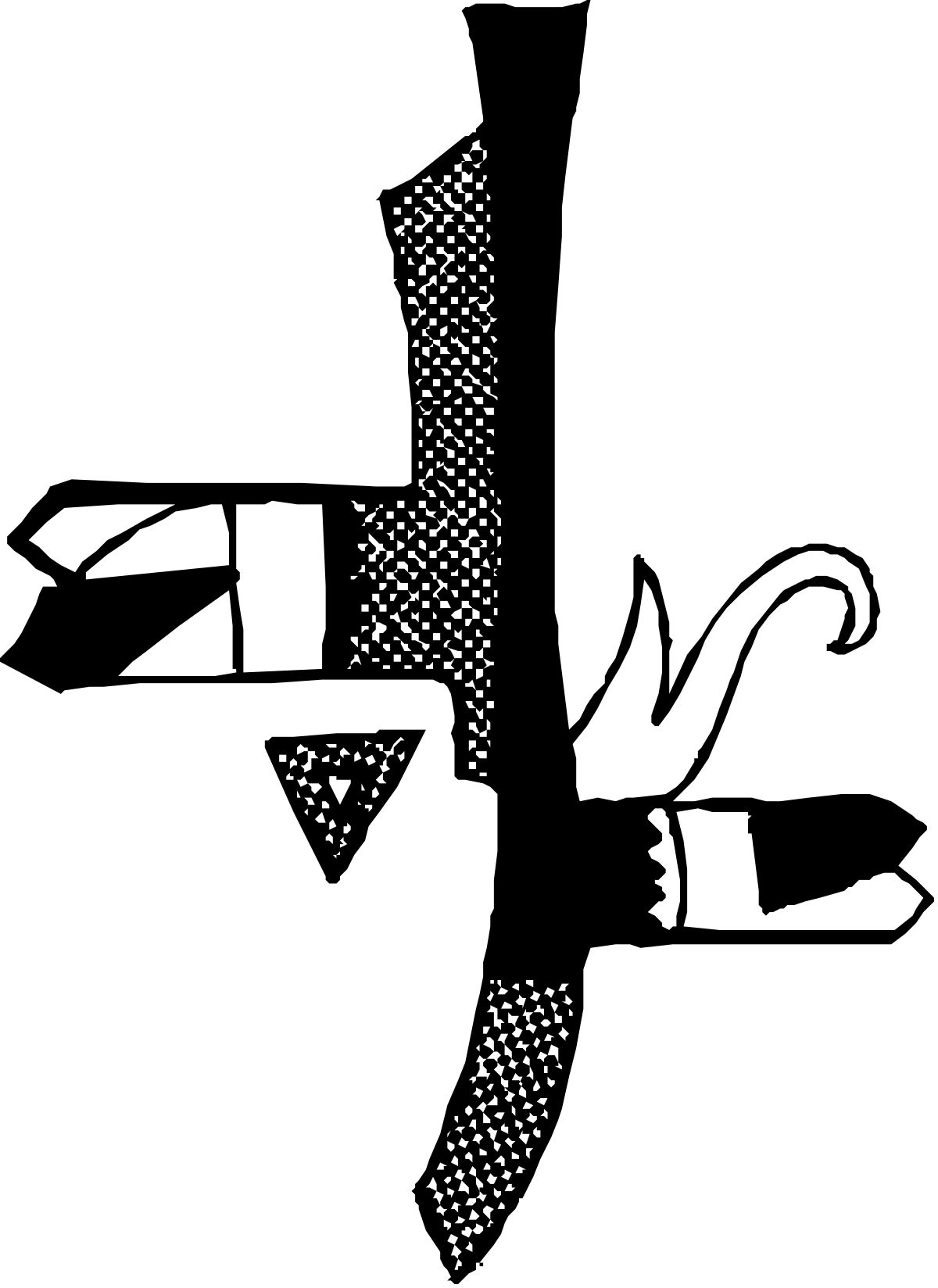 Black and White Cross Clipart for Versatile Uses
