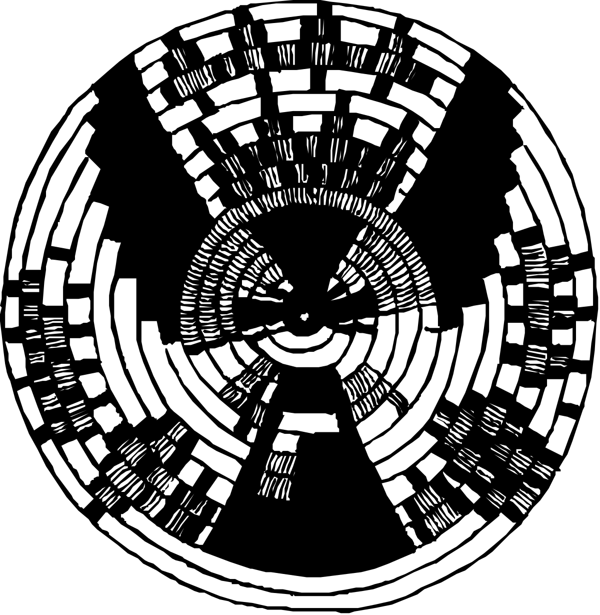 Circular Pattern Clipart on Black Background