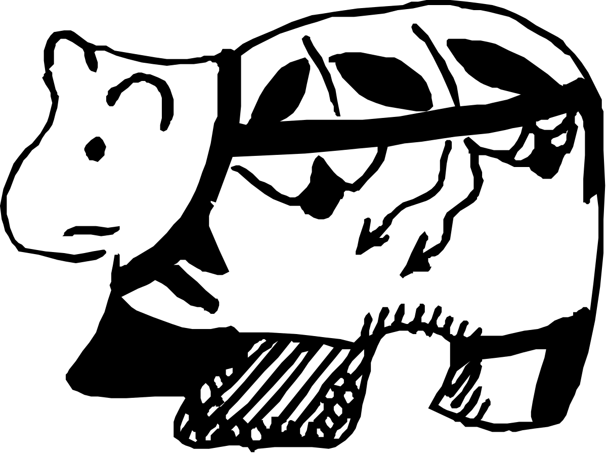 a black and white image of a man with a beard clip art png transparent Black and White Beard Man Clipart - Unique Stylish Illustration