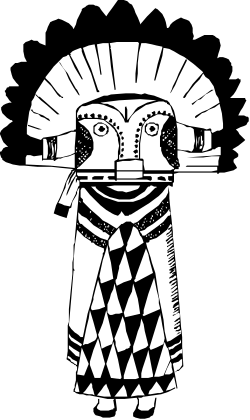 Black and White Illustration of a Man with a Hat - Classic Clipart