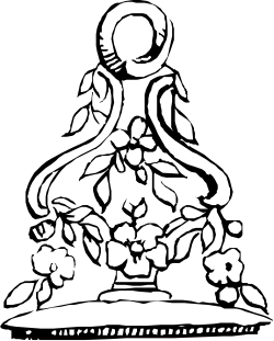 Meditating Woman Silhouette Clipart - Black and White Serenity
