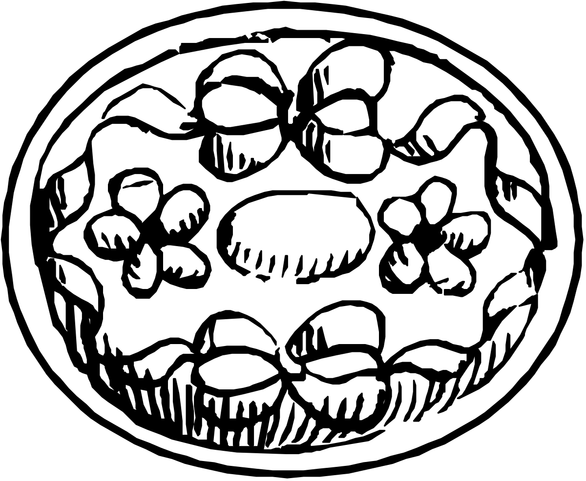 Black and White Pizza Clipart for Creative Projects