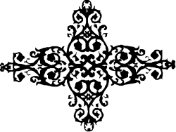 Black and White Floral Pattern Clipart with Elegant White Flowers