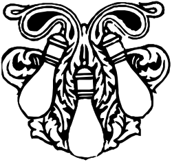 Ram Silhouette Clipart: Elegant Three Tassels Design