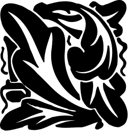 Crescent Moon Clipart with Center Crescent Design