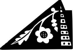 Black and White Flower Logo Clipart for Elegant Designs