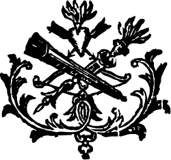Black and White Clipart of a Man Holding a Sword