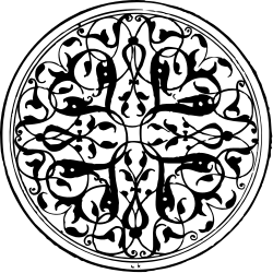Circular Design with Stylized Pattern Clipart for Creative Projects