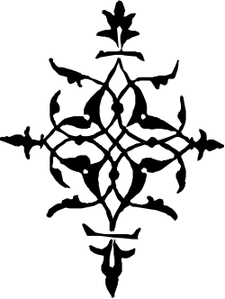 Snowflake Logo on Black Background - Stunning Winter Clipart