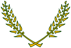 Green and Yellow Laurel Wreath Clipart for Celebrations