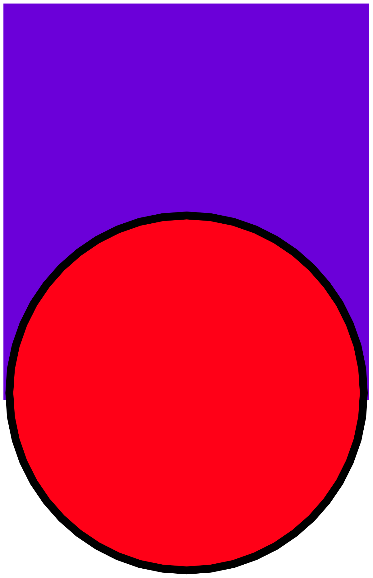 Red Circle with Purple Center - Eye-Catching Clipart Design